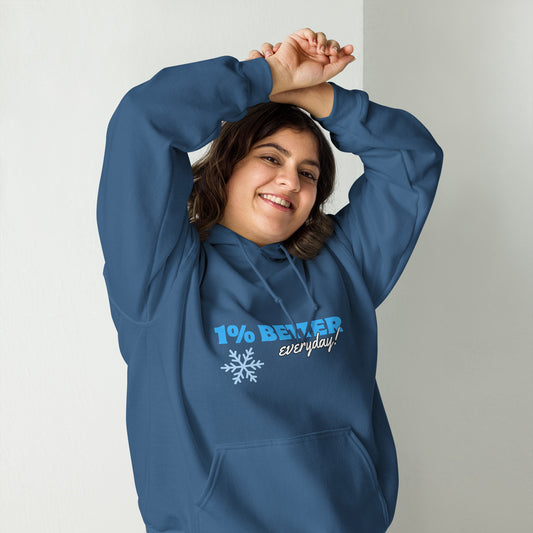 1% better every day Hoodie (double sided design)